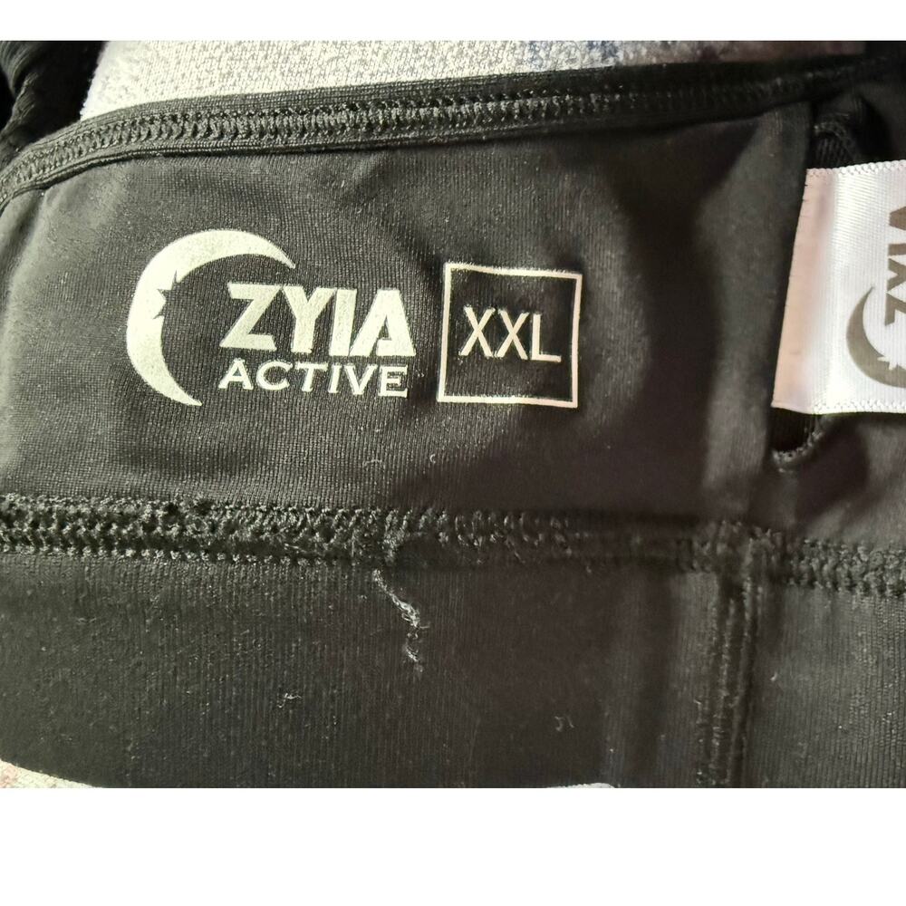 Zyia Active Strappy Grid Sports Bra, Black, XXL - Picture 4 of 5